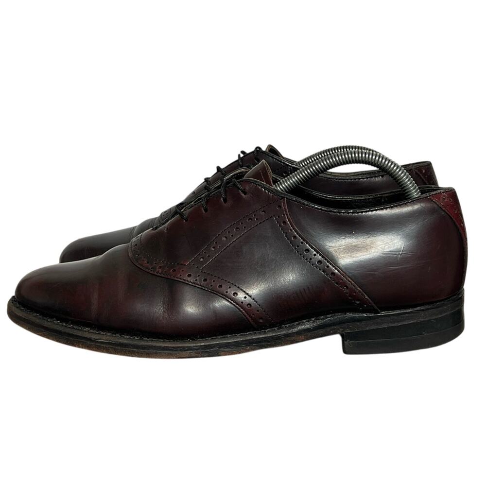 MEN VINTAGE BRITISH WALKERS CUSTOM BURGUNDY OXFORD DRESS SHOES SIZE 9.5 D USA